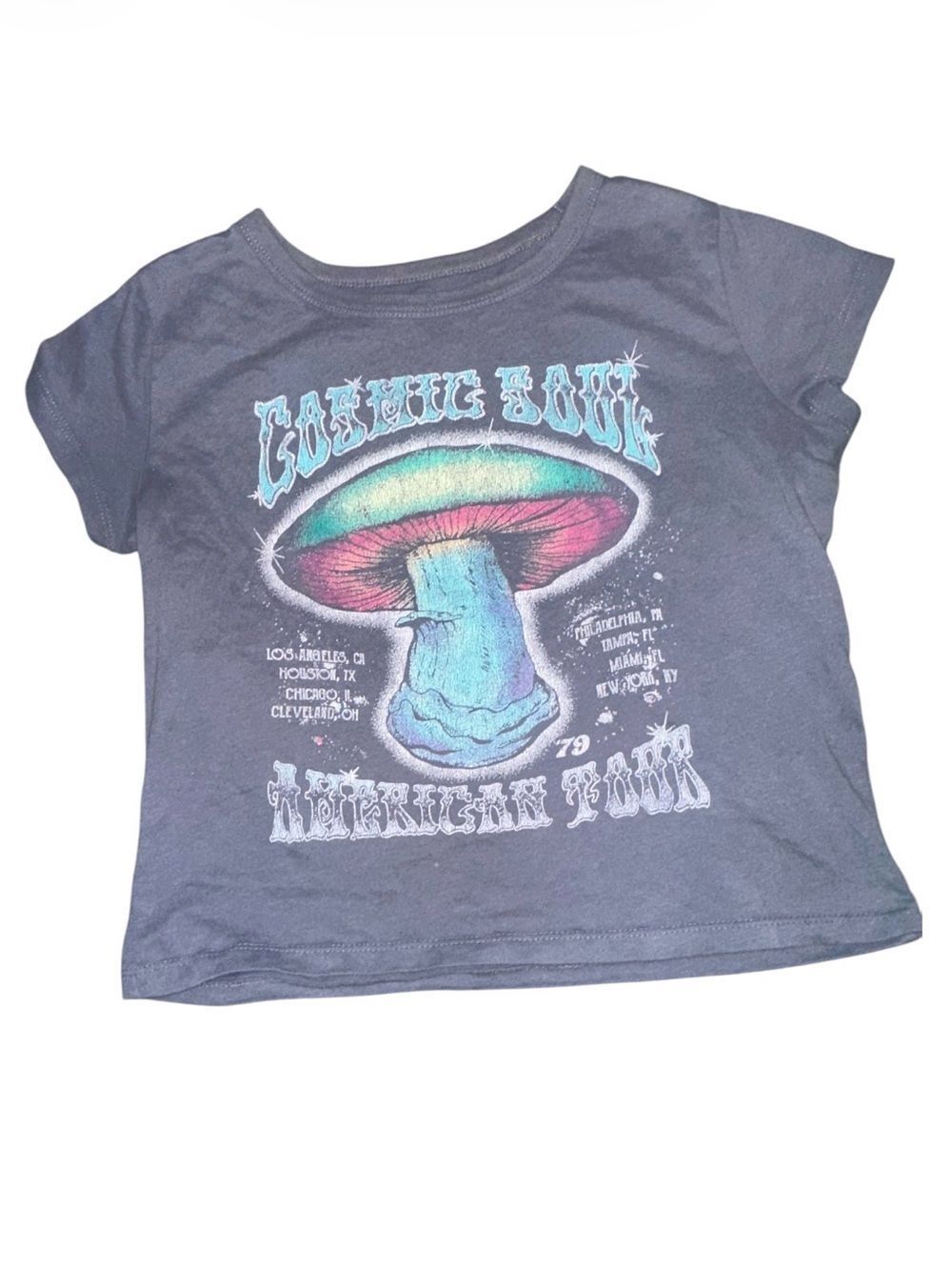 Hollister Cosmic Soul Navy Mushroom Graphic Tee